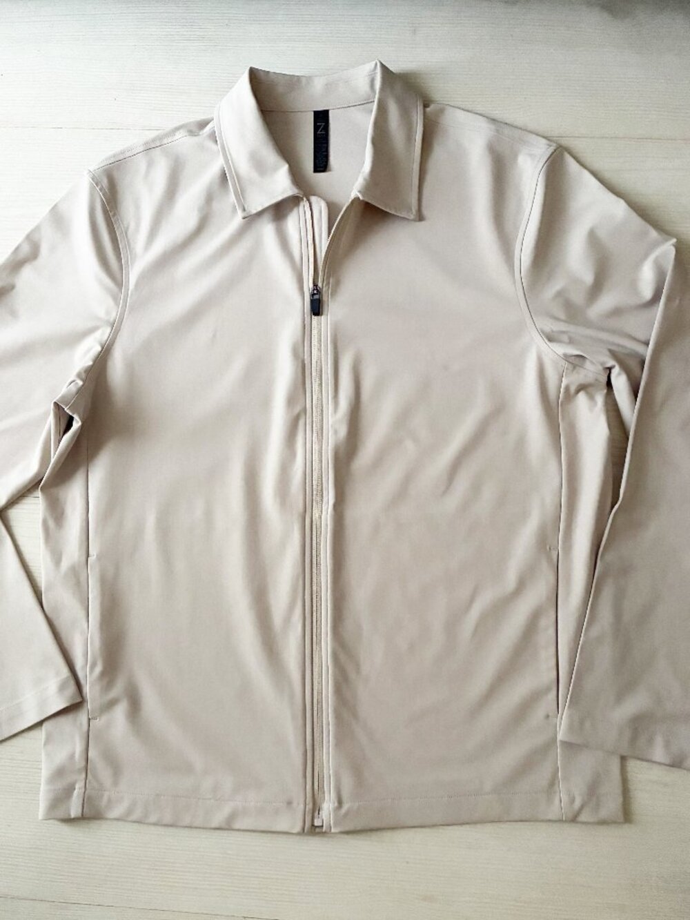 Zella Men's Performance Commuter Full-Zip Jacket Beige Size Medium